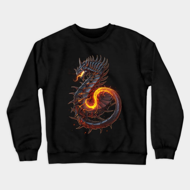 Fire Dragon Crewneck Sweatshirt by chriskar